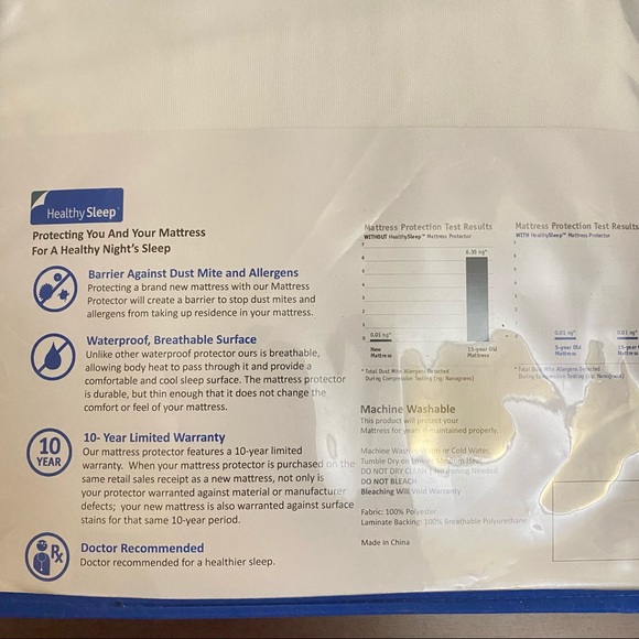 Healthy Sleep King Size Supreme Mattress Protector - Picture 3 of 4